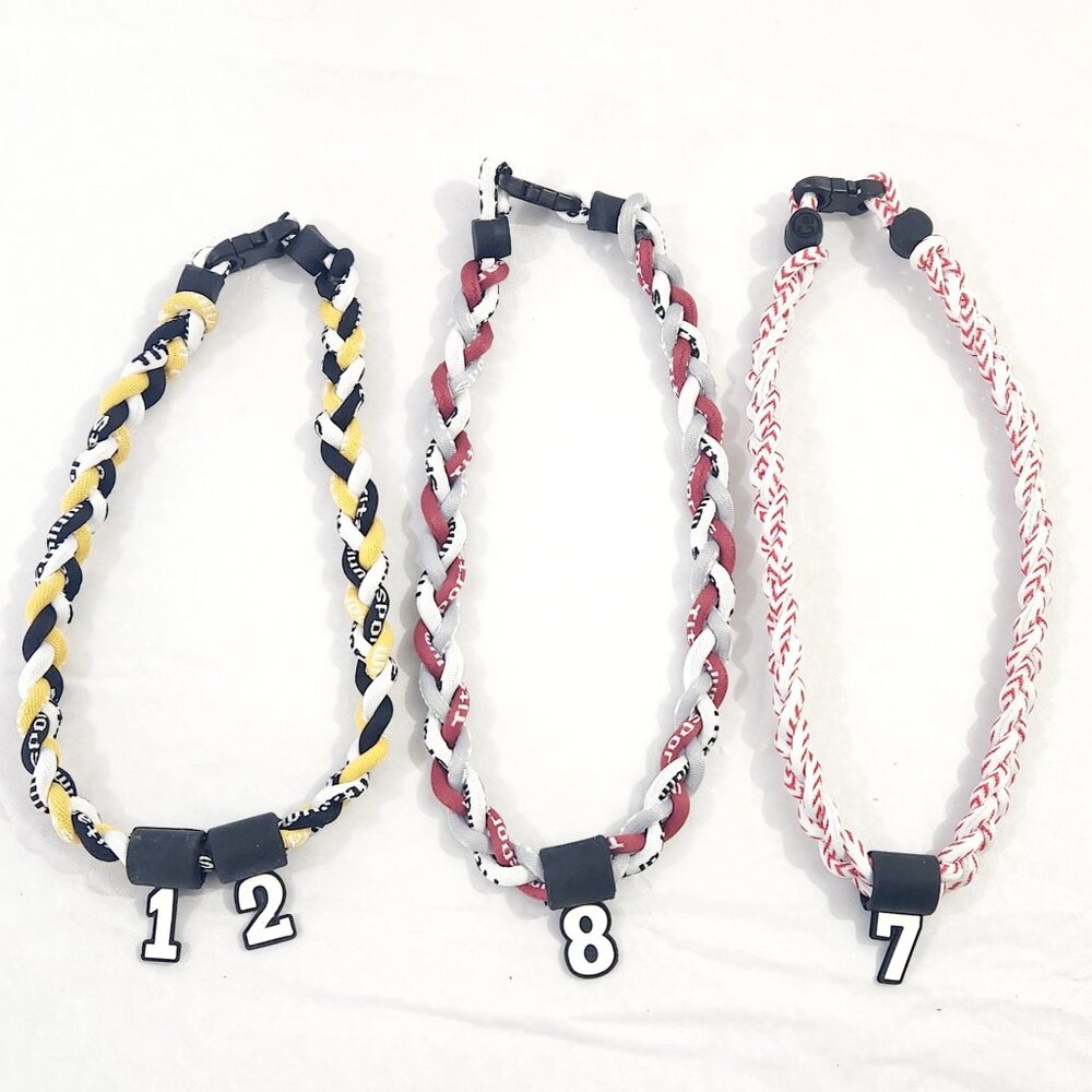 Baseball Necklace 18" Tri Rope Tornado Necklace with Customized Number!